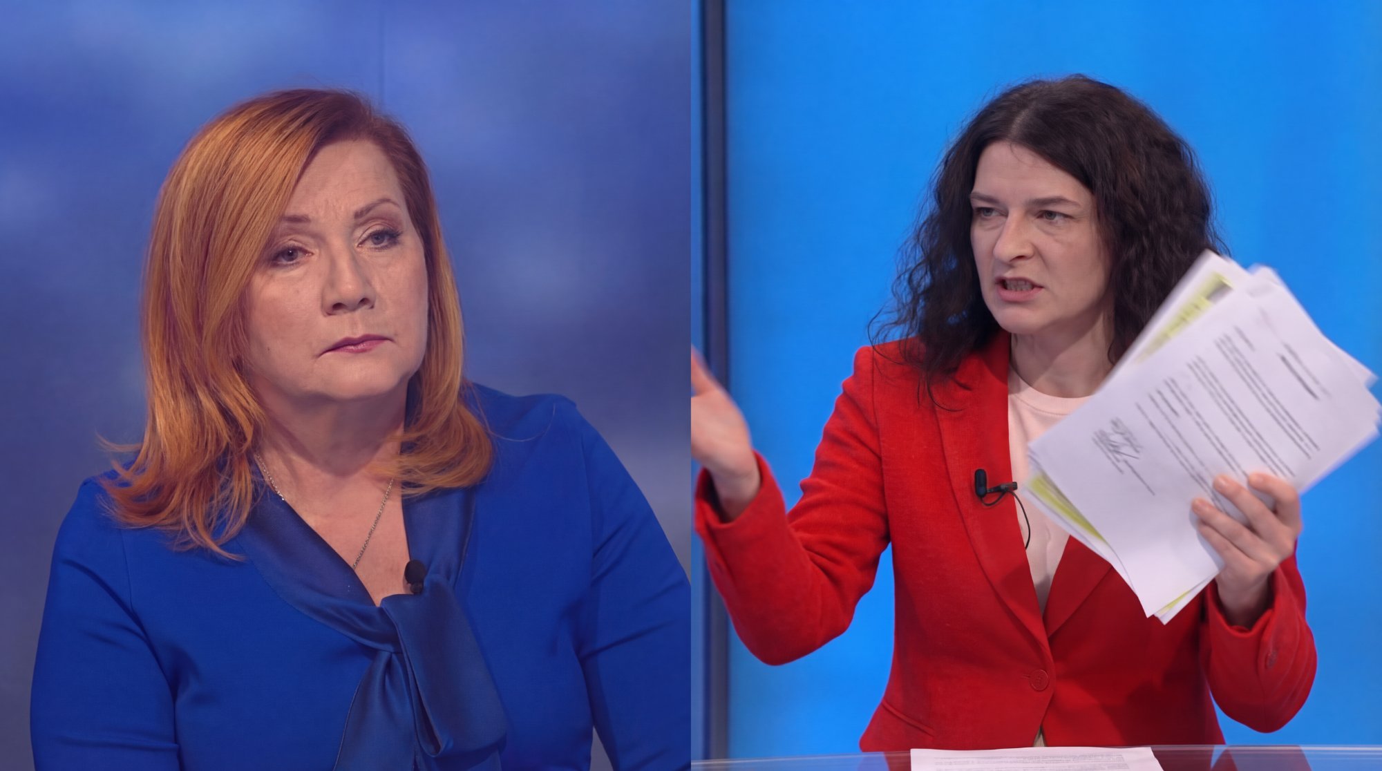 Markéta Šichtářová a Alena Schillerová v napjatém okamžiku
